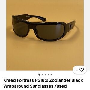 Kreed Black Wraparound Sunglasses Men’s Fortress Zoolander